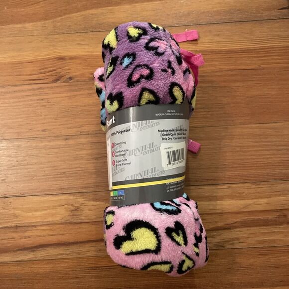 Carnival Pink Hearts Lounge Pants Pajama Bottoms Womens Size Medium NEW - Picture 4 of 7